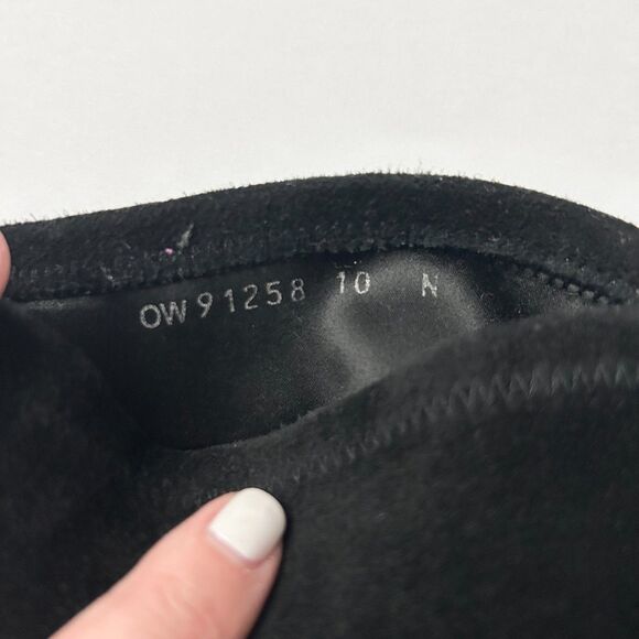 Stuart Weitzman Tall Black Suede Sock Boots Size 10 N - Picture 7 of 10